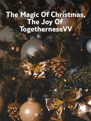 A close-up vertical image of a Christmas tree decorated with gold and cream ornaments, including baubles, pinecones, and bows, lit by warm fairy lights. White text overlay reads: 'The Magic Of Christmas, The Joy Of Togetherness'. The image promotes an event at Rixos Beldibi for Orthodox Christmas